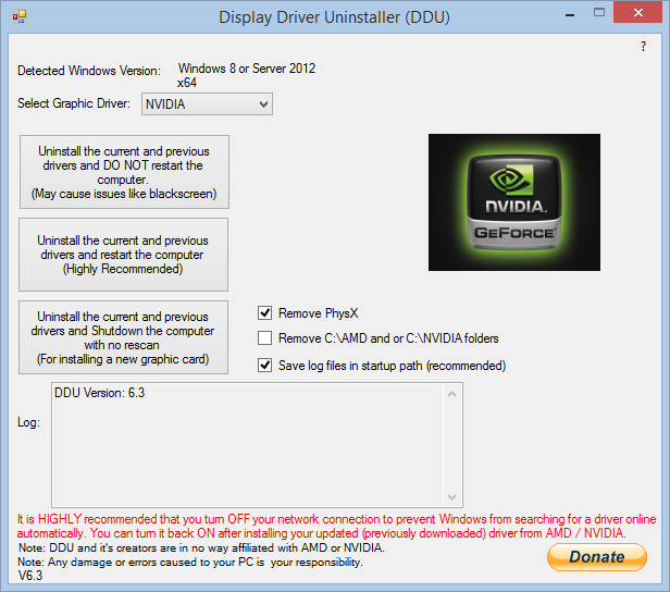 display driver uninstallar disinstallare driver scheda grafica nvidia amd